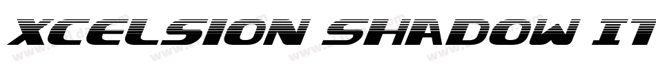 Xcelsion Shadow Italic字体转换